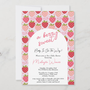 Baby shower fraise Berry Sweet Invitation
