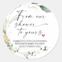 Baby Shower From Our Shower to Yours Party Favour 