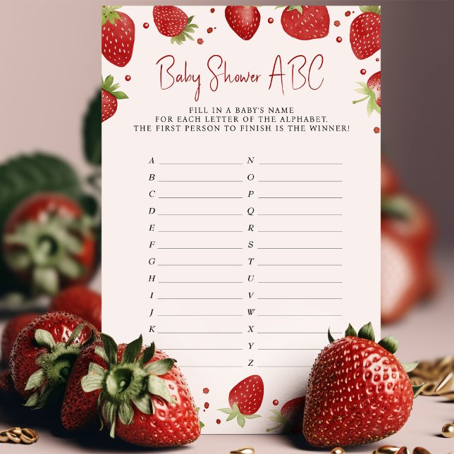 Baby Shower Game ABC Names Strawberry (Creator Uploaded)