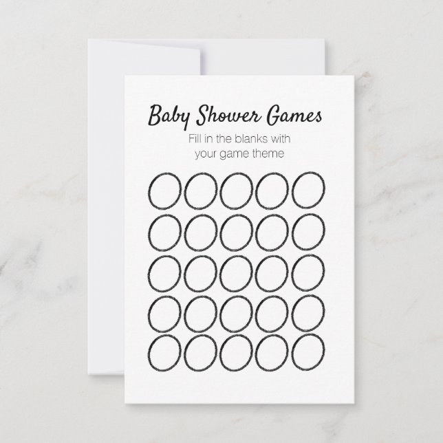 Baby Shower Game Circular Template (Front)