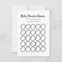 Baby Shower Game Circular Template