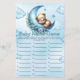 Baby Shower Game Over The Moon Name Game
