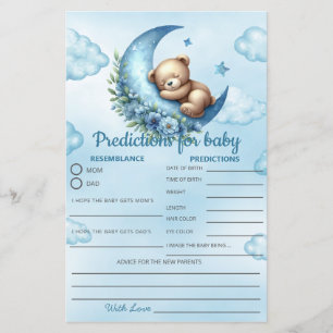 Baby Shower Game Over The Moon Prediction