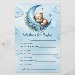 Baby Shower Game Over The Moon Wishes For