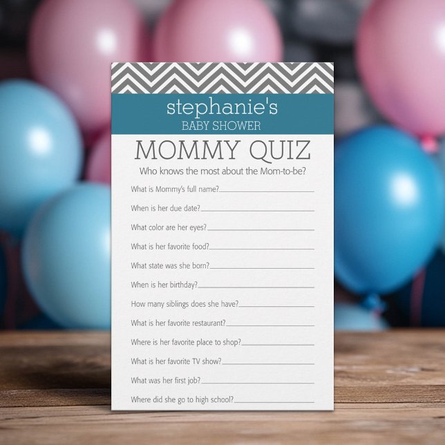 Baby Shower Game - Who Knows Mommy Best (Custom Baby Shower Games)