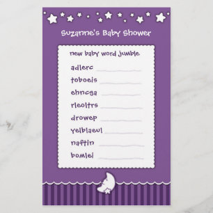 Baby Shower Game - Word Jumble