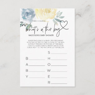 Baby Shower Games Baby Boy Shower Favors Card