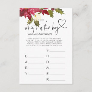 Baby Shower Games Christmas Baby Shower Party Card