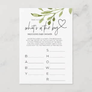 Baby Shower GamesGender Neutral Shower Party Card