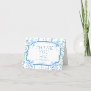 Baby shower garçon avec Merci bleu Bow