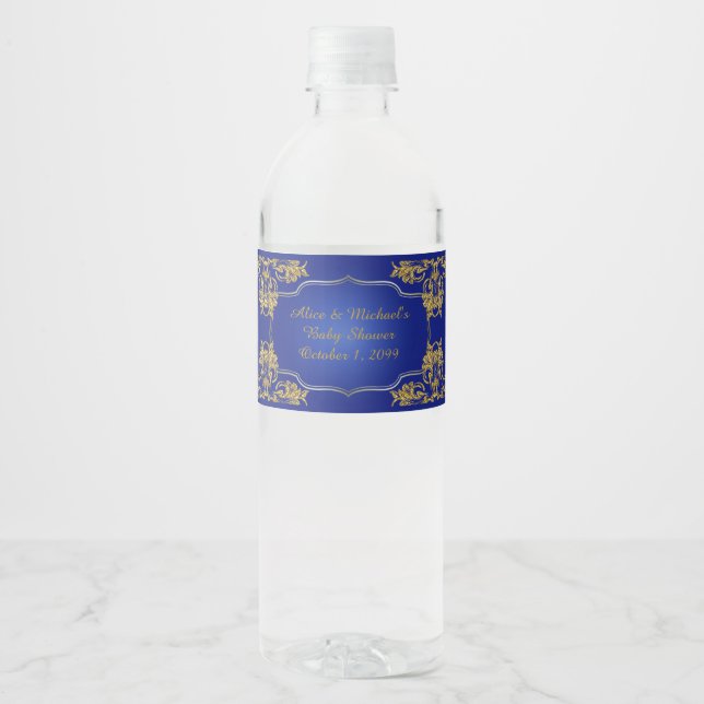 Baby shower garçon, Bouteille d'eau Étiquettes 2,  (Devant)
