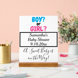 Baby Shower Garçon ou Fille Maman à Venir NOM Blan