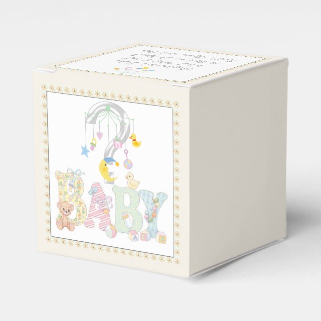 Baby Shower Gender Reveal  Favour Box (Front Side)