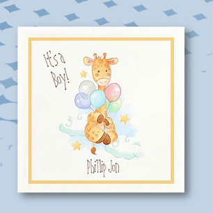 Baby Shower Giraffe Paper Napkin