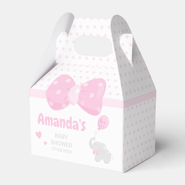 Baby Shower Girl Cute Favor Box (Front Side)