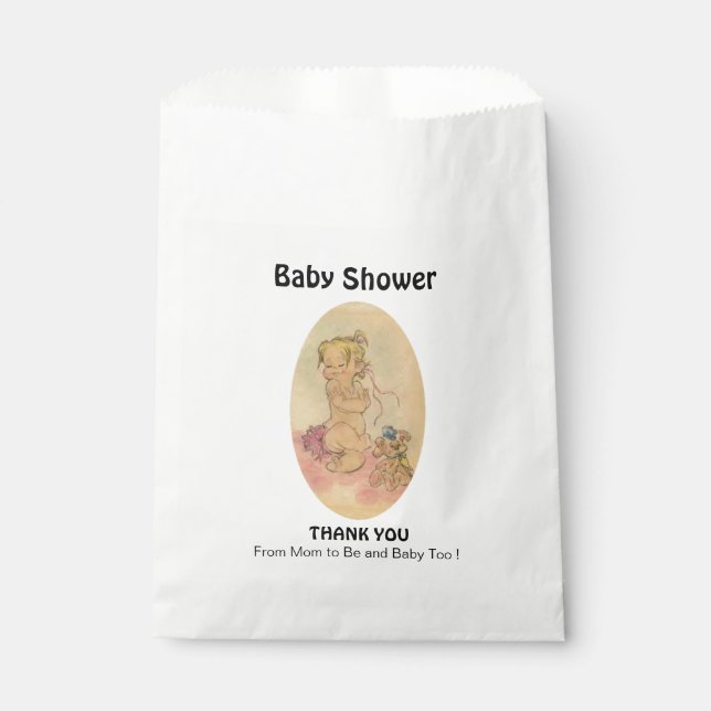 Baby Shower Girl Favour Bag (Front)
