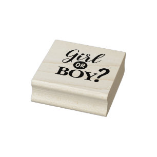 Baby Shower Girl or Boy  Rubber Stamp