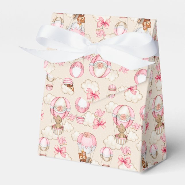 Baby Shower Girl Pink Favor Box (Front Side)