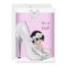 Baby Shower Girl Pink Silver White Glitter Shoe