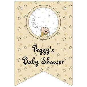 Baby shower Gold/Black Stars, Bannière Swallowtail