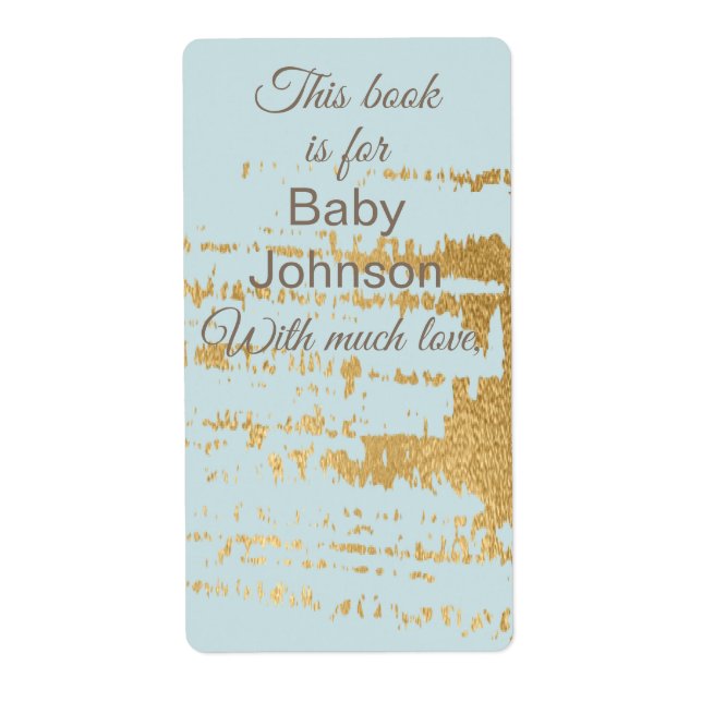 Baby shower "Gold Classic/B" Feuille de plaque de  (Devant)