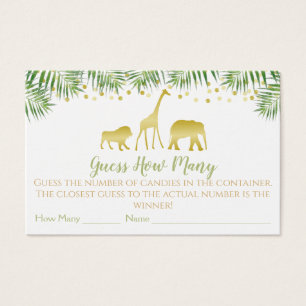 Baby shower Gold Safari Devine Combien De Carte De