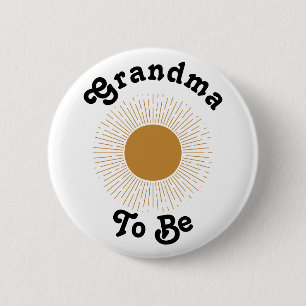Baby Shower Grandma To Be Here Comes The Son 2 Inch Round Button
