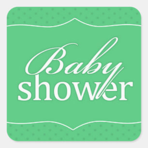 Baby Shower Green Sticker