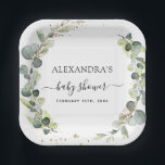 Baby Shower Greenery Elegant Watercolor Bohemian Paper Plate<br><div class="desc">Elevate your baby shower with our enchanting Baby Shower Greenery Elegant Watercolor Bohemian Paper Plates. These plates are a perfect blend of natural beauty and bohemian charm, adding a touch of sophistication to your celebration. Each plate in this collection features delicate watercolor greenery illustrations against a soft and elegant backdrop....</div>