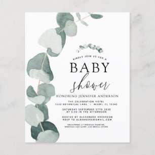 Baby Shower Greenery Eucalyptus Invitation