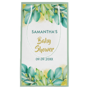 Baby Shower Greenery Eucalyptus Leaves Olive Small Gift Bag
