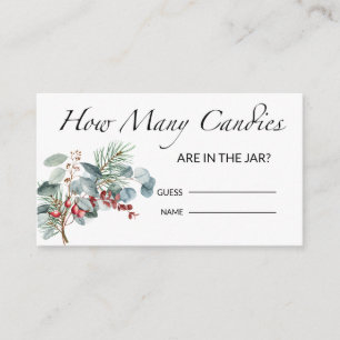 Baby Shower Guess How Many Candies Enclosure Card