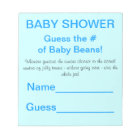 BABY SHOWER Guess Number of Baby Beans Game Blue