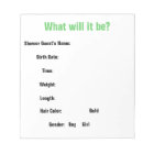 Baby Shower Guessing Game