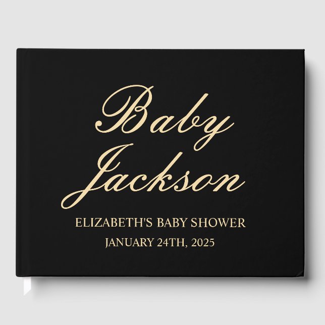Baby Shower Guest Book, Custom Baby Shower Letters Guest Book (Front)