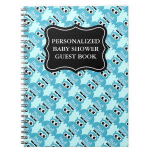 Baby shower guest book   Personalized notebook