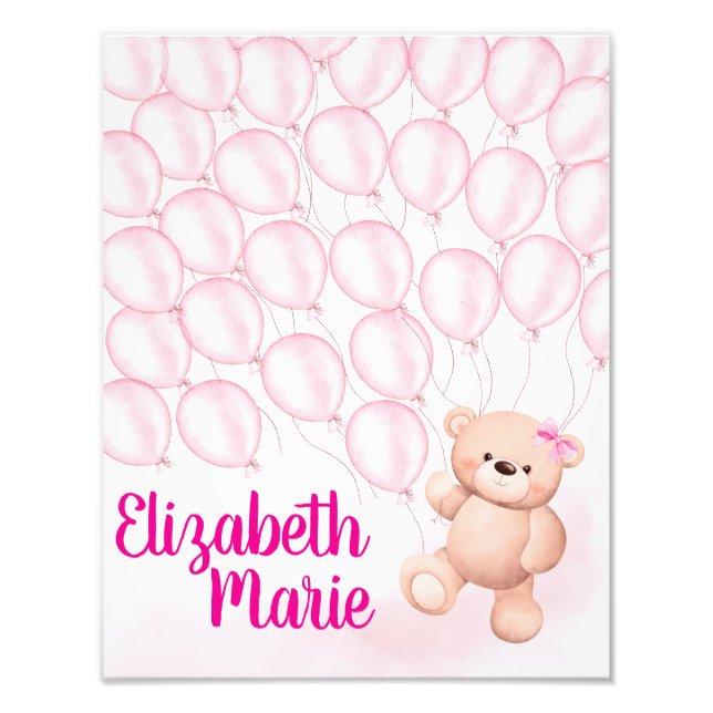Baby Shower Guest Book Photo Print (Front)
