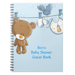 Baby Shower Guest Book Spiral Note Books