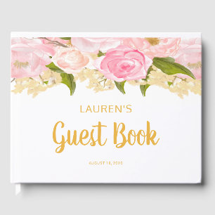 Baby Shower Guest Books, Pink And Gold, Guest Book