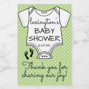 Baby Shower Guest Favour Personalize The Colour Food Label
