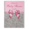 Baby Shower Guestbook Silver Sequins Pink Bow