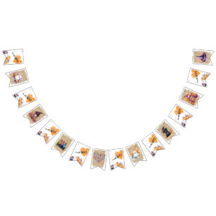 Baby Shower Halloween A little Boo Bunting Flags