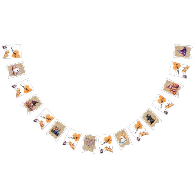 Baby Shower Halloween A little Boo Bunting Flags (All)