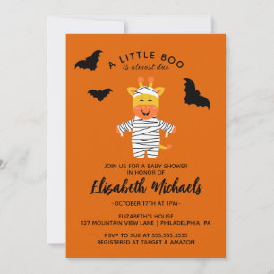 BABY SHOWER Halloween Cute Mummy Giraffe Card