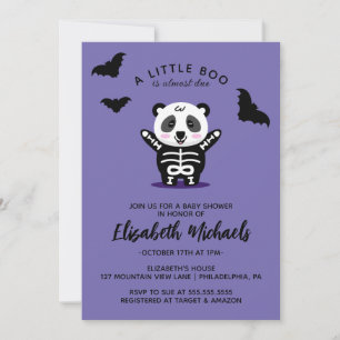 BABY SHOWER Halloween Cute Mummy Panda Bear Card