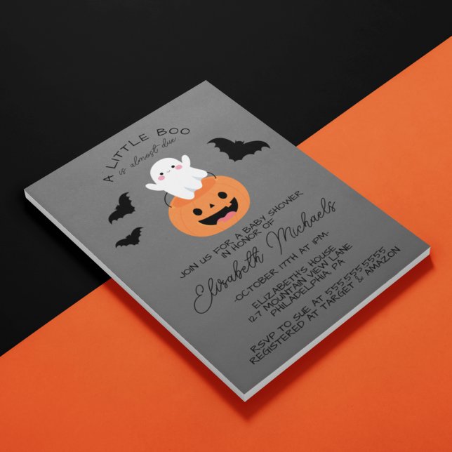 BABY SHOWER | Halloween Lil' Boo Ghost Card (Creator Uploaded)
