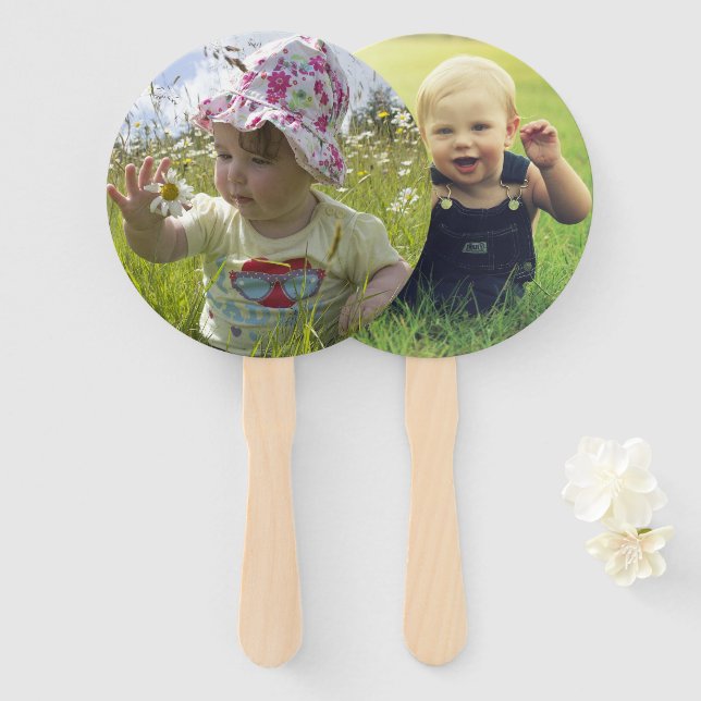 Baby Shower He Said She Said Game Hand Fan (Front and Back)