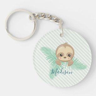 Baby shower heureux vert de paresse de bébé