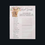 Baby Shower Highland cow Pink Word scramble Game Notepad<br><div class="desc">This design may be personalized in the area provided by changing the photo and/or text. Or it can be customized by clicking Personalize this Template and then choosing the click to customize further option and delete or change the colour of the background, add text, change the text colour or style,...</div>