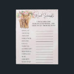 Baby Shower Highland cow Pink Word scramble Game Notepad<br><div class="desc">This design may be personalized in the area provided by changing the photo and/or text. Or it can be customized by clicking Personalize this Template and then choosing the click to customize further option and delete or change the colour of the background, add text, change the text colour or style,...</div>